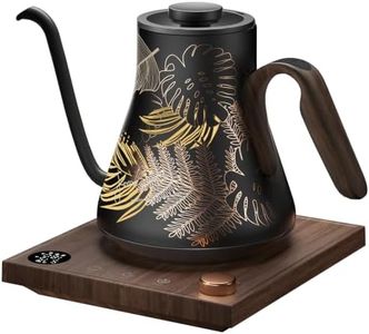 INTASTING Electric Kettle, Gooseneck Electric Kettle, ±1℉ Precise Temperature Control, Stainless Steel Interior, Quick Heating for Pour Over Coffee, Tea & Boiling Water, 0.9L (Rainforest)