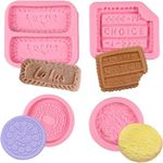 nklbio Biscuit Silicone Molds, Cookies Chocolate Candy Fondant Molds, Can Be Used for Cake Decorating, Cupcake Toppers, Cookies, Butter, Floral Paste, Dough, Plaster, Resin, Clay