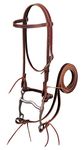 Weaver Leather Latigo Leather Browband Bridle with Single Cheek Buckle Burgundy, Horse