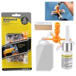 Windshield Repair Kit, Car Windscreen Repair Kit, Windshield Crack Repair Kit, Car Glass Repair Kit For Crack, Chips, Half-Moon Cracks, Bulls-Eye And Star-Shaped Crack, Repair By Yourself Easily