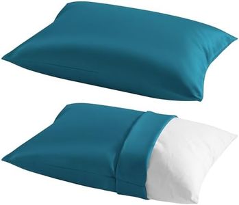 NTBAY 2 Pack Pillows with Egyptian Cotton Pillowcases, Soft Cotton Down Alternative 13x18 Envelope Pillows for Sleeping in Crib Bed - Machine Washable - Breathable Travel Pillow, Slate Blue