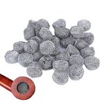 100 Pcs Smoking Pipe Metal Tobacco Filters Smoking Filter Balls Metal Tobacco Screen Filters for Smoking Pipe