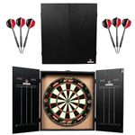 Ruthless Home Darts Centre | Complete Home Dart Board Centre Including Cabinet, Dartboard and 2 Sets of Darts (CAB518)