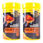 Taiyo Pluss Discovery Premium Gold Fish Flakes Fish Food, 55G (50 G + Extra 10% Free) (Pack of 2) Adult