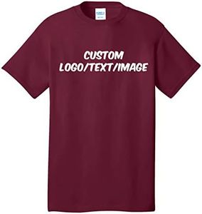 INK STITCH Unisex PC54 Custom Design Your Own Cotton Short Sleeve Tshirts - Cardinal (3XL)