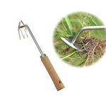 Vokowin Weed Puller With M-Shape Dandelion Puller Tool Crack Weeder Weed Remover Tool for Yard Hoe Gardening Tools Stainless Steel One-Piece Molding for Pulling,Digging,Transplanting (K323-1)
