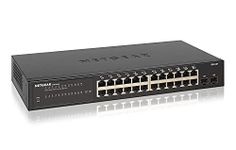 NETGEAR GS324T 24 Port Gigabit + 2 x 1G SFP Ethernet Smart Managed Pro Network Switch, Hub, Internet Splitter, Desktop/Rackmount, VLAN, IGMP,QoS, Black