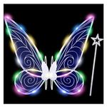 Goenb Light up Fairy Wings, LED Fairy Wings Light up Fairy Wings Adult Girls Women for Dress Up Cosplay Halloween Costume