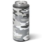 Swig Slim Can Cooler, Insulated Skinny Can Holder, Stainless Steel Can Cooler for Tall Skinny Cans, Skinny Can Cooler Compatible with White Claw, Truly, High Noon, Michelob Ultra (Incognito Camo)