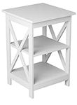 Safdie End Side Accent Table, 15.75" L x 15.75" W x 24" H, White