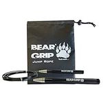 BEAR GRIP - Elite Speed Skipping Rope for Fitness Conditioning and Fat Loss. Self-Locking Aluminium Anti-Slip Handles. Crossfit, MMA, Boxing, High Intensity Training (HIIT) and Double Unders (Black)