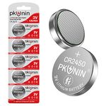 Ocvrszsw PKUNIN CR2450 3V Lithium Coin Cell Battery, CR2450 3V Battery for Key Fob, 2450 Lithium Battery, CR2450 Battery 5 Pack