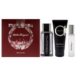 Salvatore Ferragamo Salvatore Ferragamo 3.4oz EDT Spray, 3.4oz Shower Gel, 0.33oz EDT Spray Men 3 Pc Gift Set