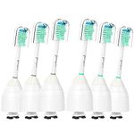 Senyum Screw-On Replacement Brush Heads Compatible with Philips Sonicare Toothbrush Head E Series, Advance, Essence, Elite, CleanCare and Xtreme HX5310 (6 Pack)