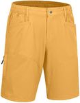 Little Donkey Andy Men's Hiking Cargo Shorts with 9 Pockets Lightweight Water-Resistant Quick Dry Golf Travel Shorts Old Gold XL