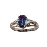 Oval Cut Natural Alexandrite Ring, 925 Sterling Silver Ring, Engagement Ring, Promise Ring, Anniversary Ring, Gift for her