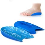 BIGGCOOL Heel Cups for Kids, Lightweight Heel Inserts for Shock Absorbing, Kids Heel Cups for Severs Disease, Heel Spurs, for Kid's with Sensitive Heels (Blue, S:Kid's Size 3-7/Women 4.5-6)