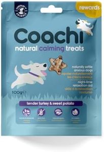 Coachi Natural Calming Dog Treats - Healthy Grain-Free and Hypoallergenic Rewards. Anxiety Relief, Oven-baked Soothing Dog Treats. Suitable for Dogs and Puppies from 8 weeks, Made in UK (Turkey, 100g)