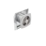 Broan 509 Through-Wall Fan, 180 CFM 6.5 Sones, White Square Plastic Grille