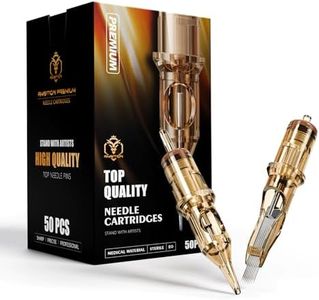Ambition Premium Tattoo Cartridge Needles 50pcs Assorted Mixed Size Round Liner Shader Curved Mag #10 Bugpin 3RL 5RL 7RL 9RL 7RS 9RS 9RM 11RM 13RM 15RM Membrane Tattoo Needles for Rotary Pen Machine