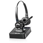 Leitner LH275 2-in-1 Wireless Office Headset with Mic – Computer and Telephone Headset – Phone Headsets for Office Phones – Teams Headset – 5 Year Warranty