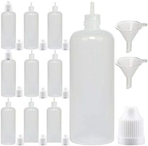 NANSHINE LDPE Plastic Dropper Bottles Empty Squeeze Liquid Eye Dripper Containers with Child Resistant Cap (Bottles + Caps + Tips+label) 100ML x10-White