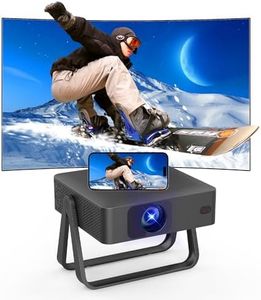 2026 Upgraded 4k Support Smart Mini Projector with WiFi and Bluetooth with 360° Rotation Stand, Auto Keystone, Portable Projector Phone Wireless Gaming WiFi Proyector for Bedroom/Home/Celling