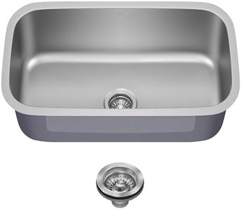 Kraus KBU14 31-1/2 inch Undermount Single Bowl 16-Gauge Stainless Steel Kitchen Sink