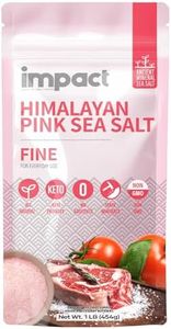 Impact Himalayan Pink Sea Salt Fine 1lb Pouch - No Additives, Rich in Trace Minerals, Non-GMO, Gluten-Free. Ideal for Keto, Fasting & Everyday Cooking. Pure Himalayan Source- Ancient Mineral Sea Salt