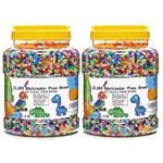 2 Buckets of Fuse Beads, 46,000 pcs 5mm Beads for Kids Crafts, 30 Colors Iron Beads with 6 Pegboards, 10 Ironing Paper, 20 Patterns, Gifts for Birthday Christmas, Multicolor Beads Refill Kit