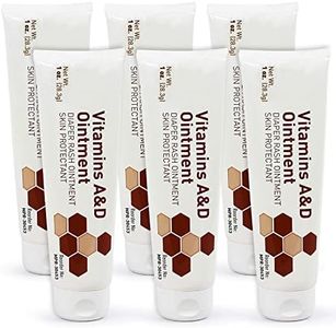 MEDca Vitamin A & D Diaper Rash Ointment- Protectant Cream For Sensitive Baby Skin - Lanolin & Petrolatum Formula, Dry-Cracked Hands/Feet/Face Skin, 1oz Tube, Pack of 6