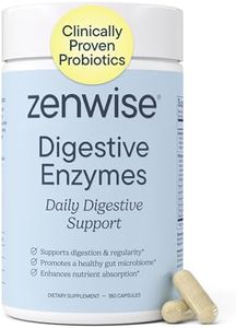 Zenwise Health Digestive Enzymes for Gut Health & Bloating Relief - Multi Enzymes Digestion Supplement with Probiotics, Bromelain & Papaya for Digestive Health Support - Men & Women - 180 Count