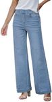 GRAPENT Women's Business Casual Clothing Dressy Jeans for Women Jeans Dressy Casual Women's Jeans Womens Work Jeans Business Casual Color Bright Star Blue (Stone Wash) Size L Large Size 12 Size 14