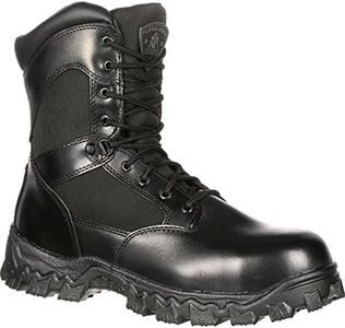 ROCKY AlphaForce Zipper Composite Toe Public Service Boot Size 10.5(ME) Black