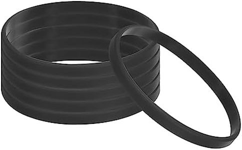 PATIKIL Silicone Bracciali, 6pz Colorati Gomma Bracciali bianco Elastici Sport Fasce per Adulti Adolescenti Sport Squadra Giochi, Nero