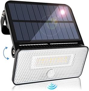 AUDERWIN Solar Flood Lights Outdoor 3000Lm, Lightweight Solar Motion Lights, IP67 Waterproof Solar Spot Lights Outside, Solar Powered Security Lights for Garage Porch Patio Yard Fence Garden(4000K)