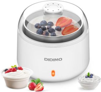 DiDimo 1.37QT Yogurt Maker Machine with Stainless Steel Bowl, Automatic Electric Greek Yogurt Maker, Probiotic Maker for Natto & Rice Wine
