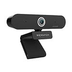 1080P Webcam, WEWATCH PCF2 Web Camera with 2 Microphone, Auto Focus Webcams, Plug & Play USB Webcam, Low Light Correction,Auto Exposure Control for Live Streaming/Video Conference, Zoom/Skype/FaceTime