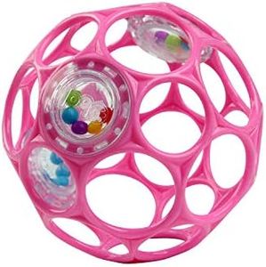 Oball Easy-Grasp Rattle BPA-Free Infant Toy in Pink, Age Newborn and up, 4 Inches