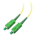 Cable Matters 10Gbps Fiber Optic Internet Cable 164ft (SC APC to SC APC OS2 Single Mode Simplex Fiber Optic Cable) Compatible with Verizon Fios and AT&T Fiber ONT Replacement Cable - 50m / 164 Feet