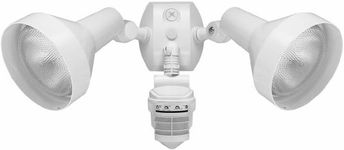 RAB STL360HW Super Stealth 360 sensor with twin H101 deluxe shielded Bell floods, White by RAB Lighting