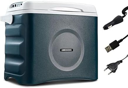 MEDION Glacière thermoélectrique portable (25 litres, fonction de refroidissement et de maintien au chaud, prise allume-cigare 12 V 230 V, alimentation USB, pour voiture, bateau et camping, MD10735)