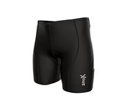 (X-Large) - Sparx Men`s Performance Tri Shorts 4 Pockets Black Compression Triathlon Short Cycling Short Swim Bike Run