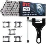 DYC 420 Motorcycle Chain 132 Links with Chain Breaker for 50 70 90 110 125cc SSR TaoTao Coolster Apollo Baja Kazuma Chinese ATV 4 Wheeler Quad Pit Dirt Bike Go Kart Cart Mini Bike Parts