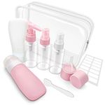 ITATIOLFY Empty travel size bottle set, leak-proof silicone and plastic bottles TSA approved travel container, liquid squeeze bottle, spray bottle, refillable shampoo and body wash travel bottle