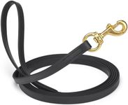 Viper Biothane K9 Working Dog Leash Waterproof Lead for Tracking Training Schutzhund Odor-Proof Long Line with Solid Brass Snap for Puppy Medium and Large Dogs, 20ft Black