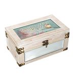 Granddaughter So Sweet Inspirational Distressed Whitewash Metal and Wood Music Box Plays Ave Maria