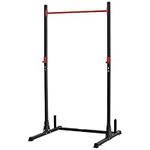 Soozier Adjustable Barbell Power Rack Squat Stand Strength Training Fitness Pull Up Weight Cage Home Gym Black