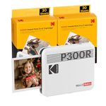 KODAK Mini 3 Retro 4PASS Portable Photo Printer (3x3 inches) + 68 Sheets Bundle, White