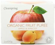 Clearspring Organic Apple and Apricot Fruit Puree 2x100 g (Pack of 12)